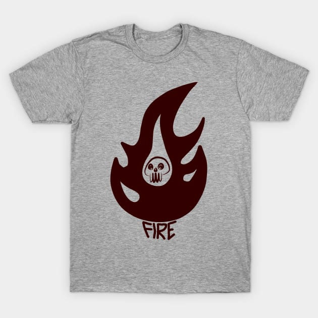 fire skull T-Shirt by vaths